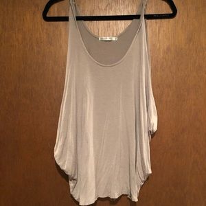 Tan flowy tank top